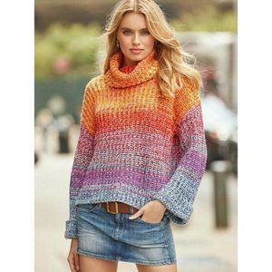 525 AMERICA Rainbow Kimono Turtleneck Sweater